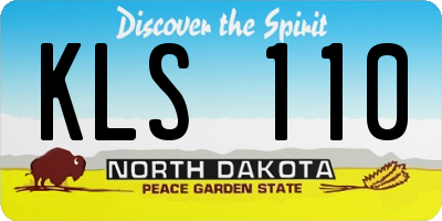 ND license plate KLS110