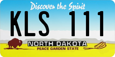 ND license plate KLS111