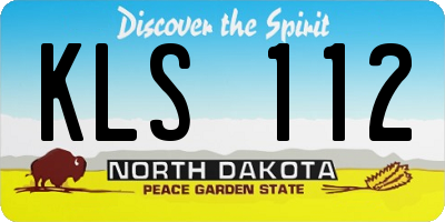 ND license plate KLS112