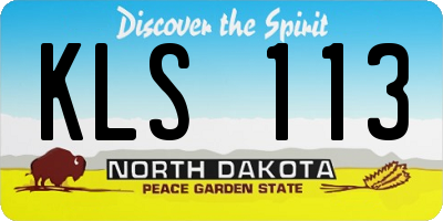 ND license plate KLS113