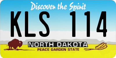 ND license plate KLS114