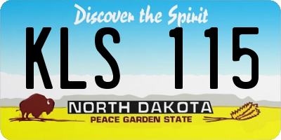 ND license plate KLS115