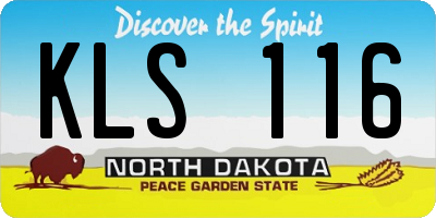 ND license plate KLS116