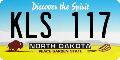 ND license plate KLS117