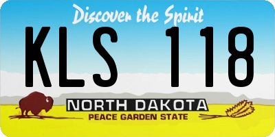 ND license plate KLS118