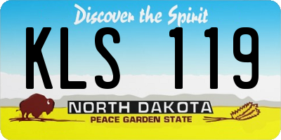 ND license plate KLS119