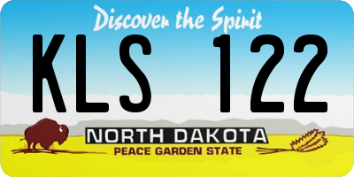 ND license plate KLS122