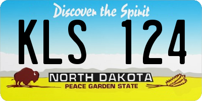 ND license plate KLS124