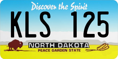 ND license plate KLS125