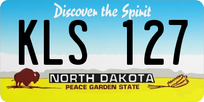 ND license plate KLS127