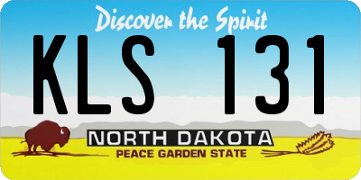 ND license plate KLS131