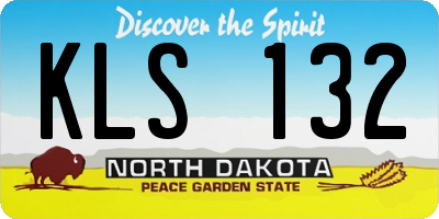 ND license plate KLS132