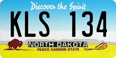 ND license plate KLS134