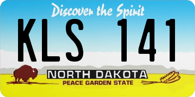 ND license plate KLS141