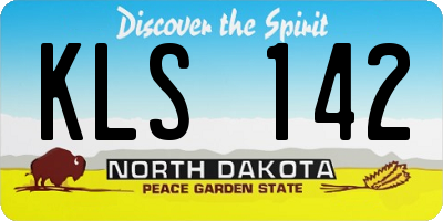 ND license plate KLS142