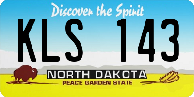 ND license plate KLS143