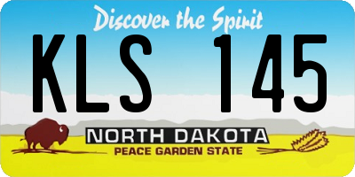 ND license plate KLS145