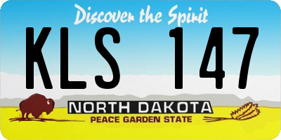 ND license plate KLS147