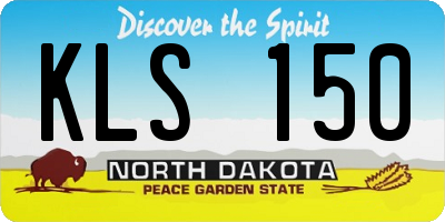ND license plate KLS150