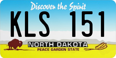 ND license plate KLS151