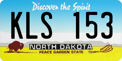 ND license plate KLS153