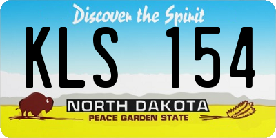ND license plate KLS154