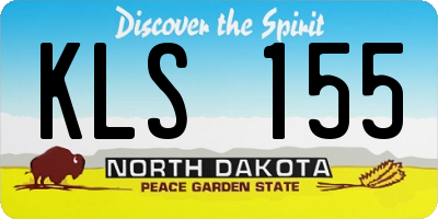 ND license plate KLS155