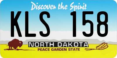 ND license plate KLS158