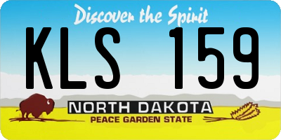 ND license plate KLS159