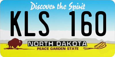 ND license plate KLS160