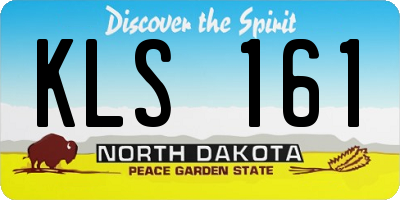 ND license plate KLS161