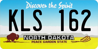 ND license plate KLS162