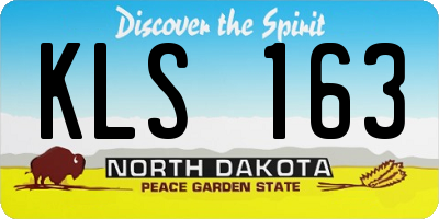ND license plate KLS163