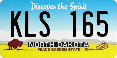ND license plate KLS165