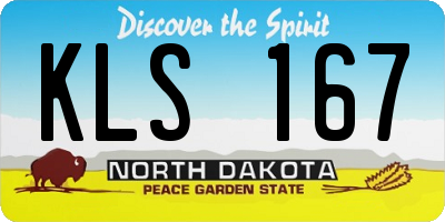 ND license plate KLS167
