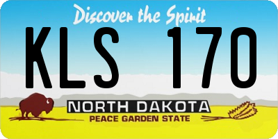 ND license plate KLS170