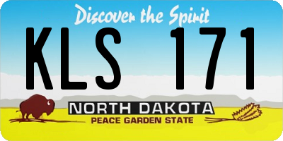 ND license plate KLS171