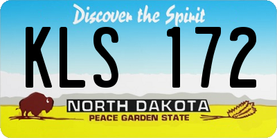 ND license plate KLS172