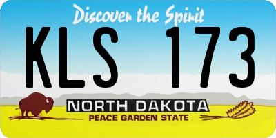 ND license plate KLS173