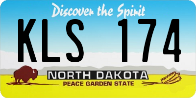 ND license plate KLS174