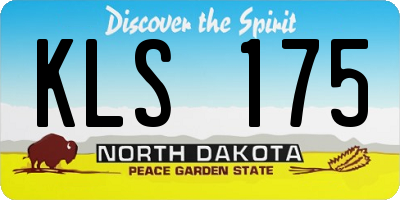 ND license plate KLS175