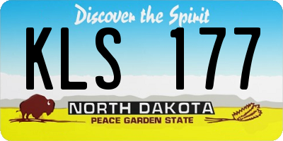 ND license plate KLS177