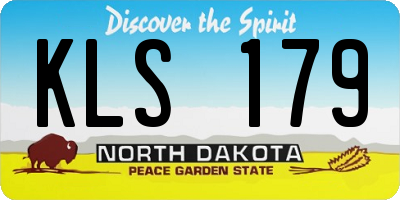 ND license plate KLS179