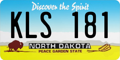 ND license plate KLS181