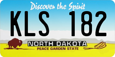 ND license plate KLS182