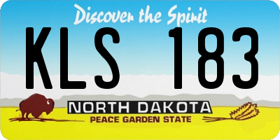 ND license plate KLS183