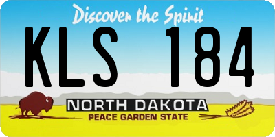 ND license plate KLS184