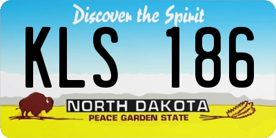 ND license plate KLS186