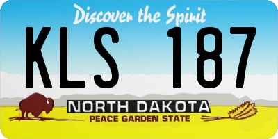 ND license plate KLS187