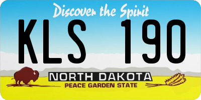 ND license plate KLS190